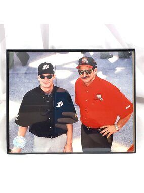 Dale Earnhardt Jr. & Sr. “Racing Greats” -Racing Reflections 10x8" Photo NASCAR